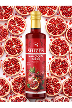 Shizen Nar Çiçeği Sirkesi 330 ml Doğal Fermente Hibiskus Pancar İçerikli Bitkisel Sirke